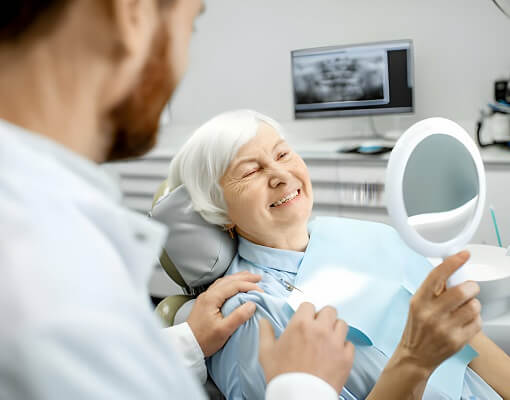 Elderly Woman In Dental